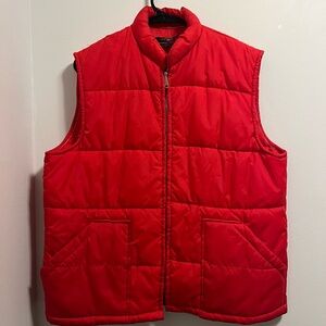 Men's Red Puffer Vest